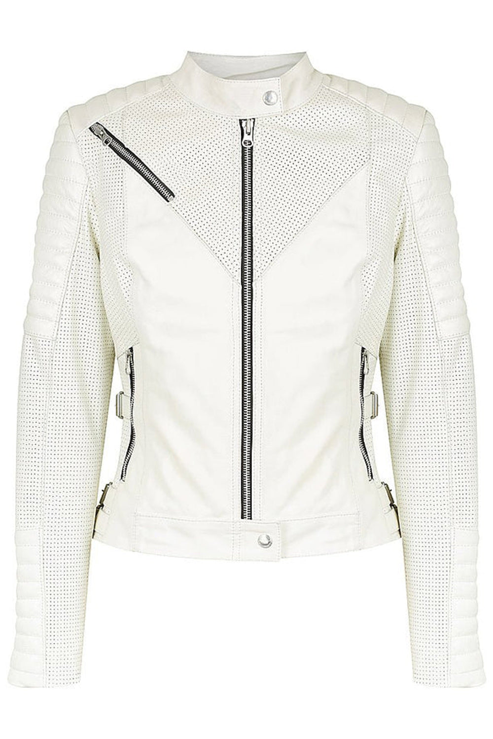 White womens hot sale motorcycle jacket