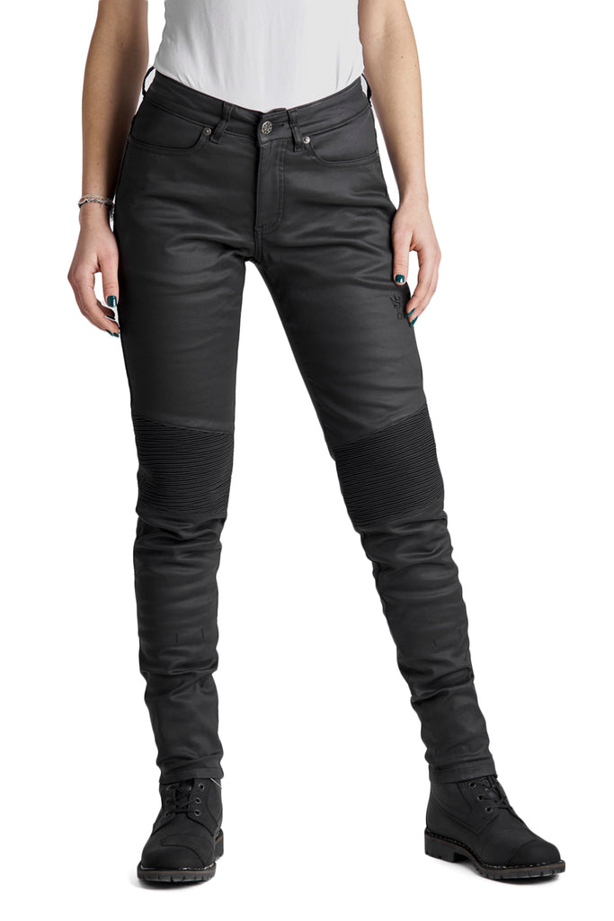 Pando Moto Kaya Slim MC Jeans Women Black - Lowest Price Guarantee