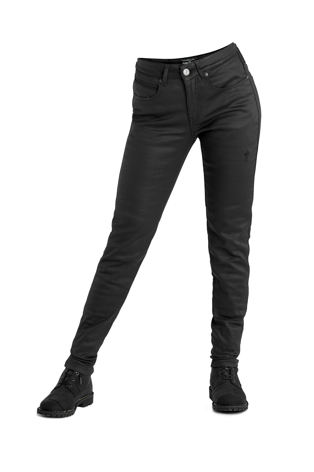 Mid-waist women's motorcycle jeans