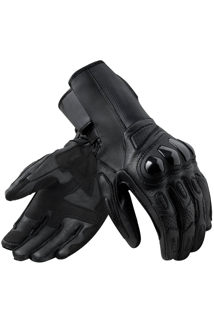 REV'IT! Tracker Men's Black Leather Motorcycle Gloves